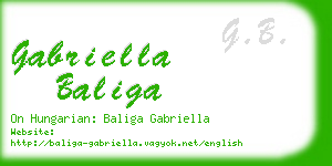 gabriella baliga business card